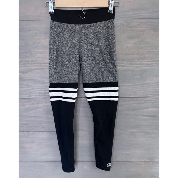 Bombshell‎ Sportswear Black Gray Heather Thigh High Sock Leggings XS - Picture 3 of 5